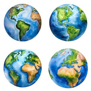 Watercolor Earth Clipart